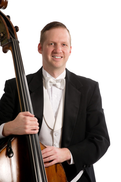 double bass musician portrait light